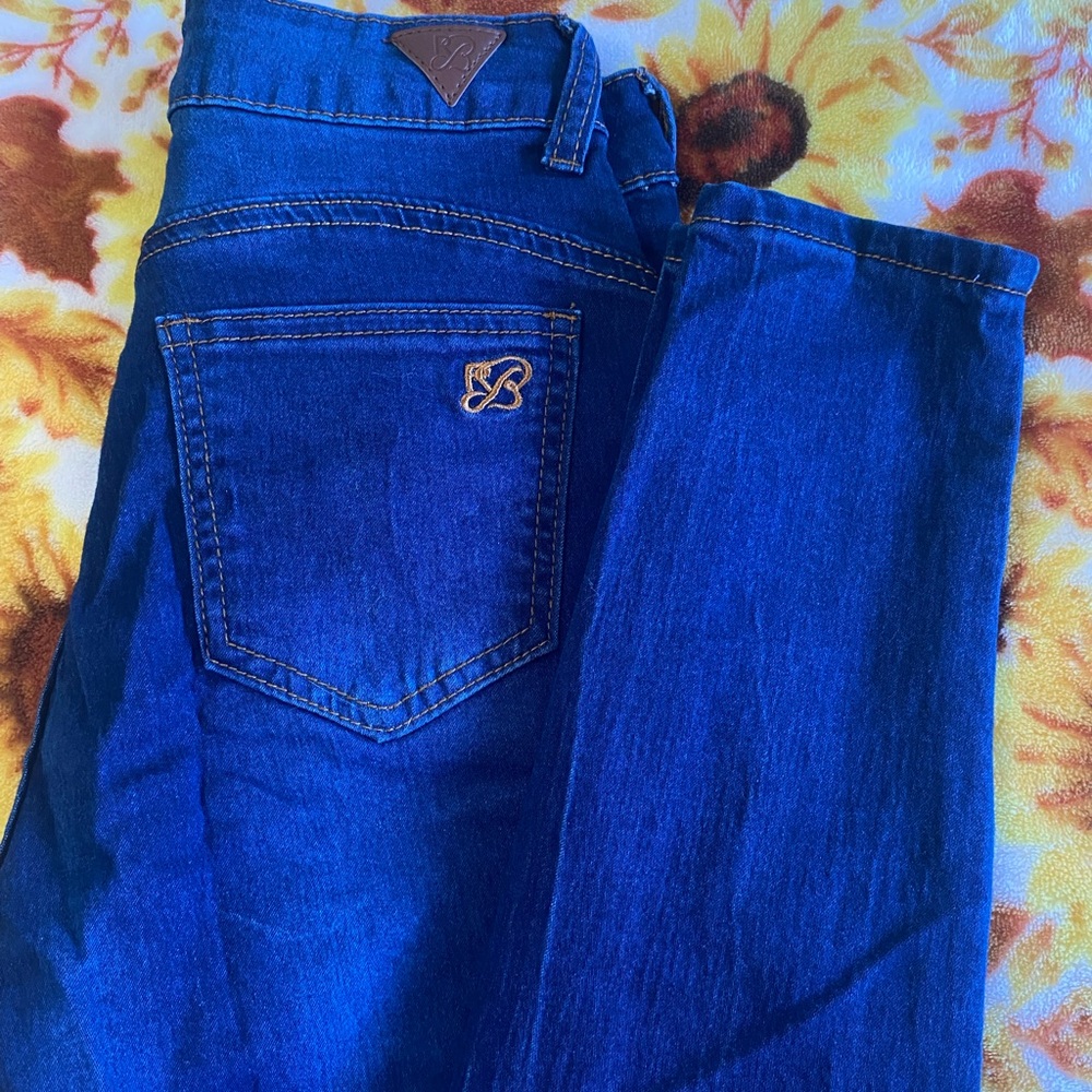 Red Bottoms Deep Blue Skinny Jeans